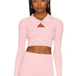 Lovers + Friends  Gladis Cropped Pink Cardigan  Photo 0