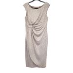 Connected Apparel Shimmer Midi Sleeveless Faux Wrap semi formal Dress Size 6 Photo 1