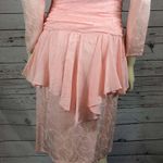 Vintage Argenti Pure Silk Floral Sheath Dress Ruched pink size 6 Photo 7