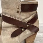 Rag and Bone  Harrow Tan Distressed Leather Boot Women's EU 36 US 6 Stacked Heel Photo 7