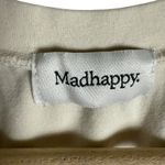 Madhappy  Ivory Sleeveless Crewneck Cropped Cotton Tank Top Size Medium Photo 5