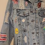 Denim Jacket for Football Mom with Football Photo 1