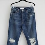 Mother Jeans Womens 29 The Tripper Dark Wash Distressed Your Treat Or Mine Blue Photo 1
