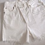 AGOLDE White Criss Cross Jean Shorts Photo 3