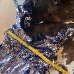 FREE PEOPLE NWT Siren Sequin Mini Open Back Dress Velvet‎ Belt Size 2 Cocktail Black Photo 7