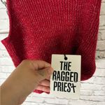 The Ragged Priest NWT Red Metallic Knit Chain Cami Tank Photo 3
