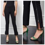 La Ligne Moto Pants Women’s Size Small Black Cropped Skinny Zip Hem Pull On Photo 1