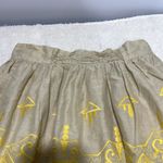 Anthropologie Tiny Yellow Embroidered Skirt Size P Photo 1