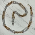 Silver Gold Two Tone Chain Belt Small/Medium (S/M) Hook Closure ✨ Photo 0