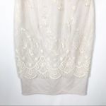 Tadashi Shoji Cream Lace Overlay Sheath Dress Photo 2