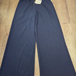 Bob Mackie  NWT Wide Leg Navy Blue Flowy Stretchy Pants Size Small Photo 0
