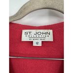 St. John St. John Santana Knit 2 Piece Top Jacket Set Mature Minimalist Women M/12 Pink Photo 2