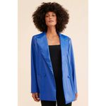 4th & Reckless Oversized Vegan‎ Leather Blazer M Blue Size M Photo 1