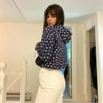 Opening Ceremony Contrast Floral Print Drawstring Sweatshirt Blue Size S $250 Photo 4