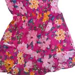 Crystal Doll  Floral One Shoulder Dress Ruffle Hem Party Pink Size M‎ Photo 4