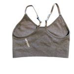 Superdry  heathered gray thin strap contour Sports Bra athletic lifting yoga gym Photo 2