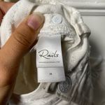 Rails Logan Star Pattern Distressed Denim Shorts White Sz 24 Photo 9