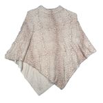 Chico's Sweater Womens Small Medium Tan Cream Poncho Cheetah Classic Edgy Earthy Photo 0