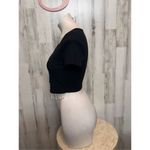 Love j Julia by  Pearl Hem Black Crop Top Small Photo 4