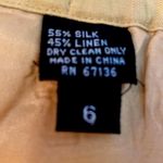 YL by Yair silk/linen golden khaki short sleeve tunic/ skirt suit.Size 6.Vintage Photo 5