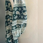 Wrangler  retro Hunter Paisley knee length hunter green sheer flowy dress women’s Photo 8