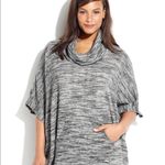 Calvin Klein  gray black cowl neck tunic size S/M 55% cotton Photo 2