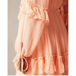 J.CREW Tiered Ruffle Dress in Chiffon Size 12 Coral Pastel Beach CI873 READ Pink Photo 2