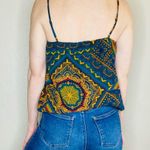 Allison Joy NWT Women’s Teal Tribal Abstract Printed Tank Top Photo 3