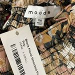 Moodie Black Floral Smocked Top Size XS Photo 4