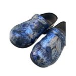 Dansko Blue Floral Patent Clogs Sz 41 Photo 5