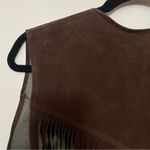 Vintage Expressions by Campus Suede Fringe Vest | Made in USA | Western Boho Brown Size undefined Photo 3