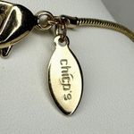 Chico's Round Pendant Gold Silver Tone Mixed Metal Necklace Adjustable β¨ Photo 8