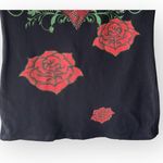 Y2K: Broken Heart ✿ Crystal Rose Tattoo Tee T Shirt ✿ Black Small ✿ Stretch Fit Photo 3