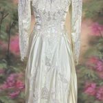 VINTAGE 80s Wedding Dress White Size undefined Photo 0