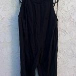 MD black cotton criss cross square jumpsuit Size M Photo 0