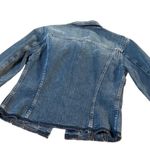 Sisley Women Denim Jean Distressed Jacket from Italy Size XS Sku 1087 Blue Photo 1