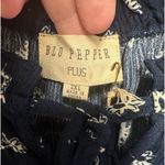 Blu Pepper Plus Navy & White floral cold shoulder top Photo 2