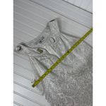 Steve Madden Silver White Metallic Mini Dress Cocktail Party Size 8 Photo 2