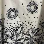 carole little  black & white floral skirt 8 linen blend Photo 1