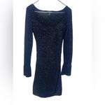 White House | Black Market WHBM Black Shimmer Sexy Fitted Sweater Dress XS Excellent Condition Photo 2