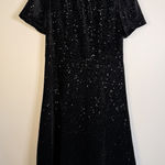 Talbots RSVP by Black Velvet Sequin Dress Size 4P Party Cocktail Dinner Holiday Photo 0