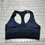 Lululemon  Black and Blue Racerback Sports Bra with Chevron Pattern Photo 2