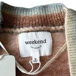 Weekend LA Women's Size M Niko Cardigan Sweater Autumn Stripe Oversized Fall NWT Brown Size M Photo 2