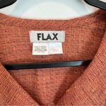 Flax  Womens M Cardigan Jacket Blue long Sleeve  100% Linen Photo 3