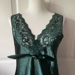 Vintage Satin Green Chemise with Lace Trim Photo 5