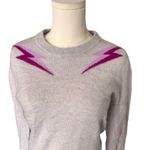 AQUA - Cashmere Lightning Bolt Sweater 100% Cashmere Sz S Photo 2