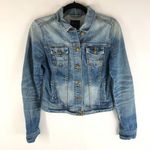 My Favorite Cache Womens Denim Jacket Retro Trucker Fading Size 1 Photo 0