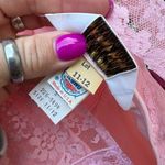 Vintage 70s JCPenney pink lace high illusion neck prairie style maxi dress gown Size M Photo 8