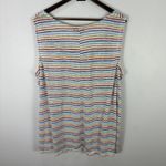 Lane Bryant  26 Striped Cowl Neck Tank Top Sleeveless Drape Coastal Resort Plus Photo 6