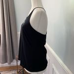 Nike  Femme Elastika Training Tank Top Size Medium Black Ribbed Gold Metallic Photo 6